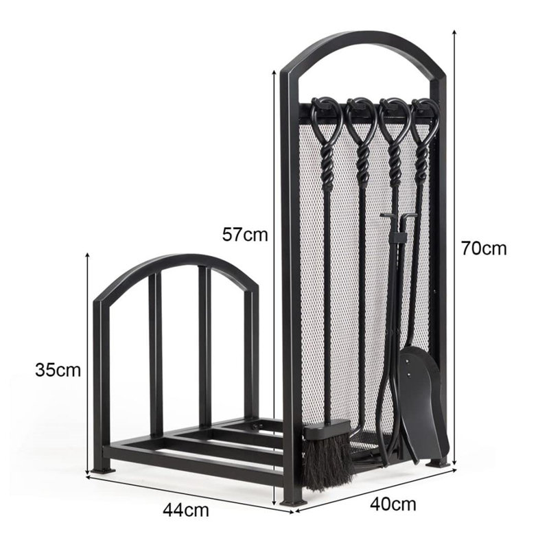 44cm W Metal Log Rack