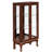 Floor Mounted Curio Cabinet With Mirrored Back And Adjustable Glass Shelves In Walnut Shelf Storage Space-120258979