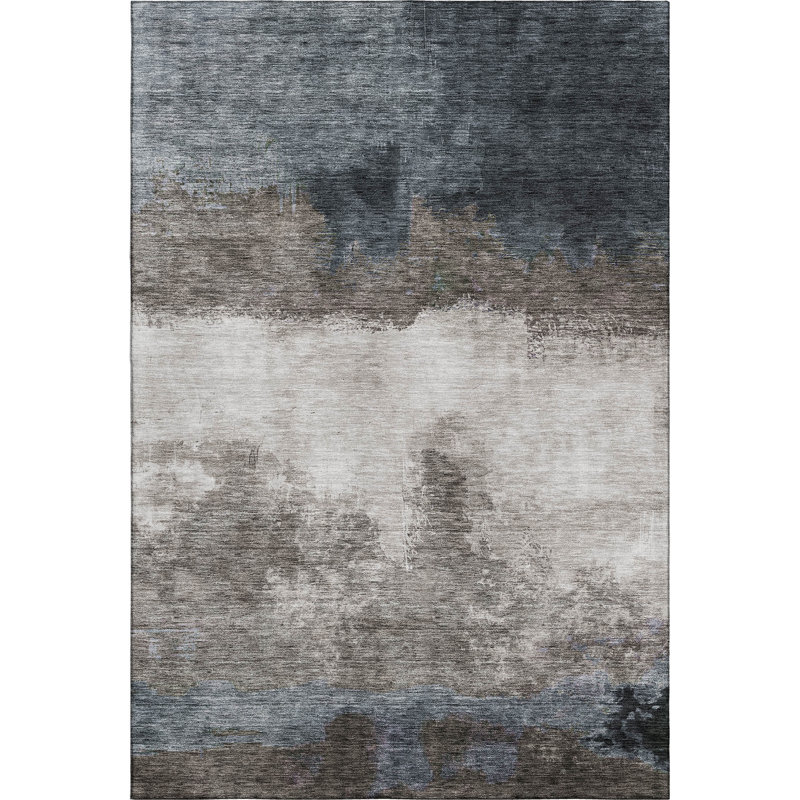 Premium Machine Washable Natoma AMF1070 Modern Rug, Rectangle 5' x 7'6"