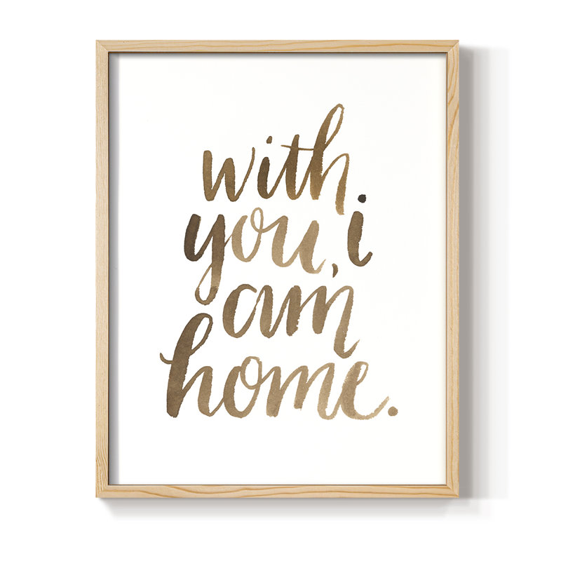 Loving You I Framed Print - Solid Wood, Natural, 11" H x 9" W