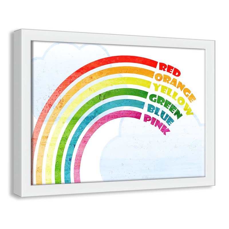 Art sur toile, couleurs, H 14 po x l 10 po x P 0,6 po, Encadré plat blanc