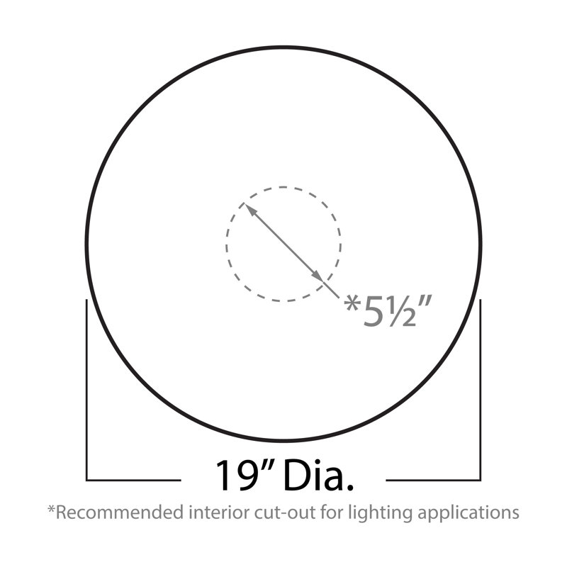 19 in x 1-5/8 in Leaf and Running Bead Polyurethane Ceiling Medallion