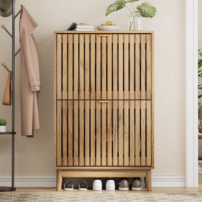 Shoe Storage Cabinet, Oak 60cm W