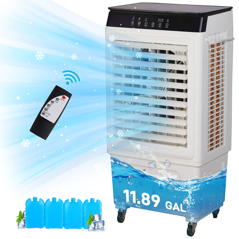 Refroidisseur par évaporation portable 11,89 gal 3 en 1