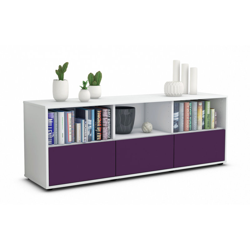 Wunsch TV Stand, Purple / Matte White