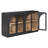 4-Door Large Storage Sideboard Buffet Cabinet With Glass Doors, Arched Cabinet With Adjustable Shelves-362886017