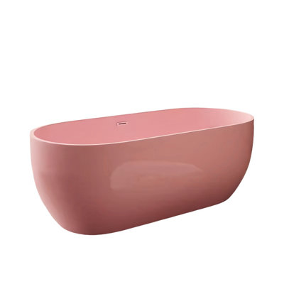 62.99'' W 23.62'' H Offset Curved Tub & Shower Kit