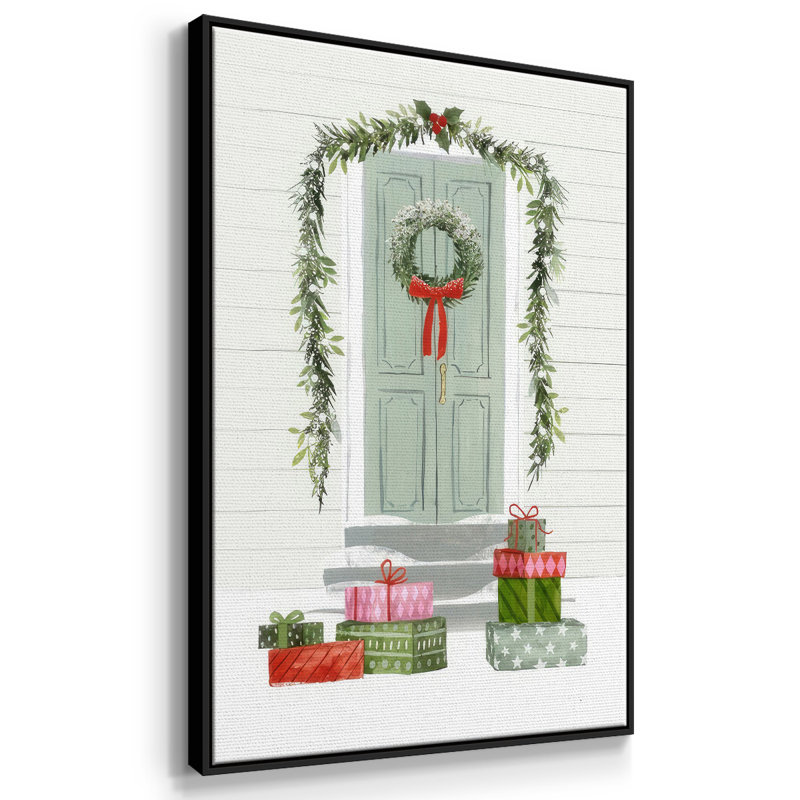 Porte d'entrée festive, collection B, H 41 po x l 27 po x P 1,5 po, Noir