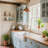 2-tier Wood and Metal Floating Shelves