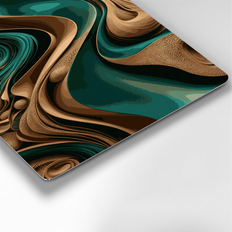 «Biomorphic Abstraction 29», art mural en métal vert, H 12 po x l 18 po