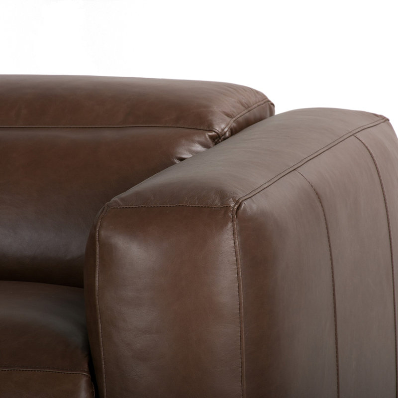 Radley 3PC Sectional W/LAF Chaise-Sonoma Coco, Left Hand Facing, Sonoma Coco Top Grain Leather
