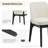 Bason 19.5" H Polyester Upholstered Dining Chair With Black Solid Wood Legs-337874196