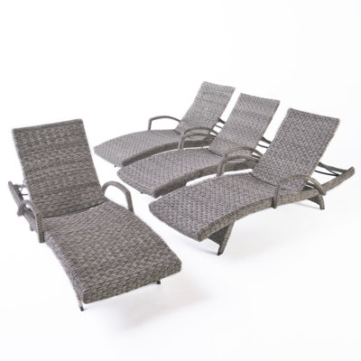 Haro Outdoor Wicker Chaise Lounge Set