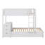 Lit superposé équipé d'un lit gigogne simple, de compartiments de rangement et d'un bureau-1895772670-1895772657