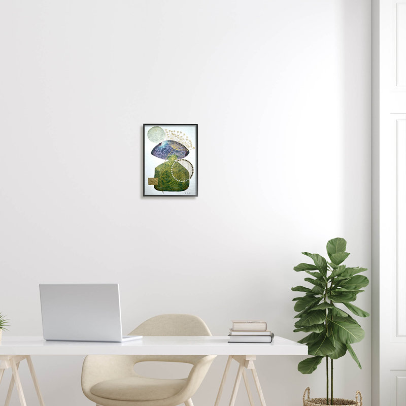 Mossy Botanical Contemporary, art de la giclée encadrée par Jocelyn Benford, Giclée encadrée noir minuit