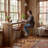 24"H Upholstered Counter Stools, Modern Faux Leather Barstools with Back and Metal Leg, Armless Counter Height Bar Stools for Kitchen lsland, Bar Counter, Pub Stools with Footrest, Patio Stools, Brown-1012168558-1036956212