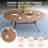 11-pieces Patio Round Outdoor Dining Set With Stackable Armchair-519380998
