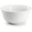 Service de table en porcelaine 18 pièces pour 6 personnes - Jante en relief, assiettes et bols blancs