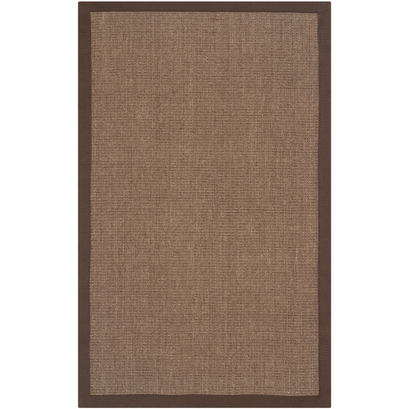 Auckland Jute Brown Area Rug, Rectangle 4' x 6'