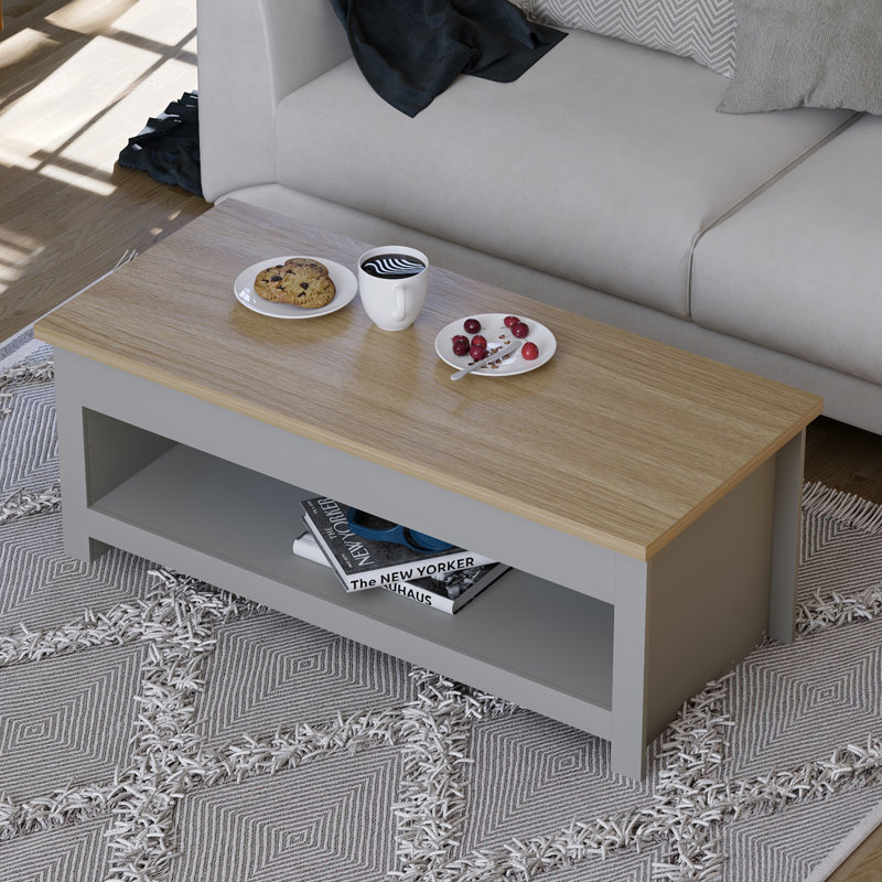 Beacsfield Sled Coffee Table with Storage, Grey