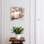 Key box for home, Opens to the left, 30x30x5, Black, A charming kitten among soft yarns, silent relaxation, 
