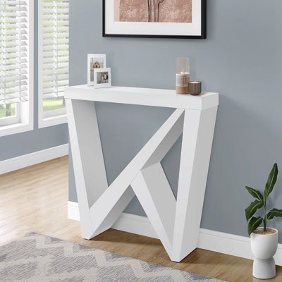 Accent Console Table, Laminate for Living Room - White