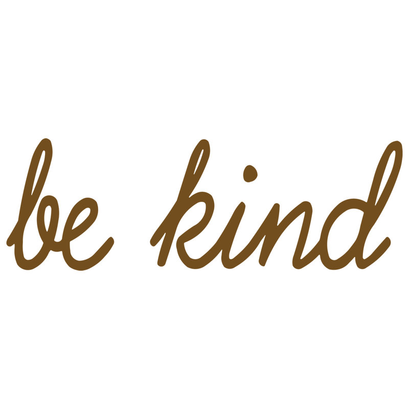 Adhésif décoratif «Be Kind Positive Saying», Brun, H 7 po x l 22 po x P 0,01 po