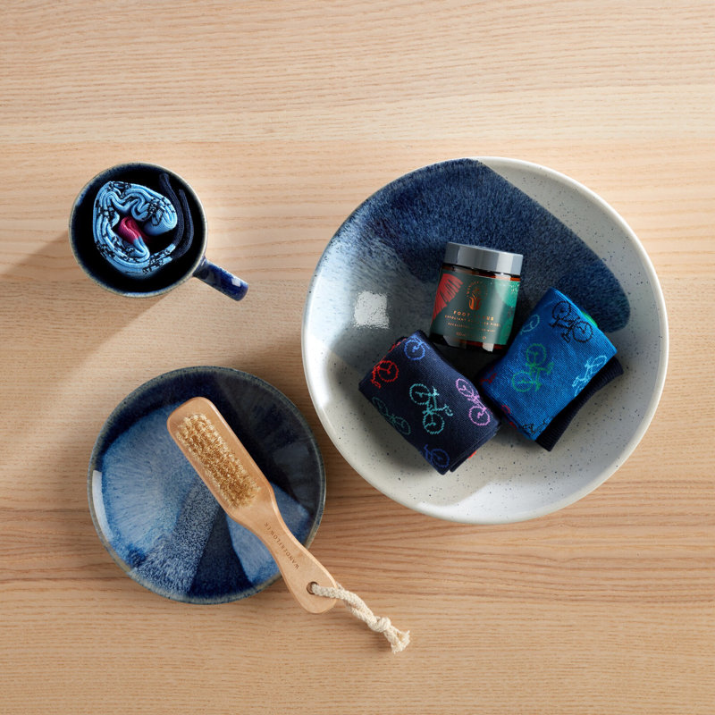 Studio Blue Accents Serving Bowl, 2.75" H x 12.20" W x 12.20" D, Blue