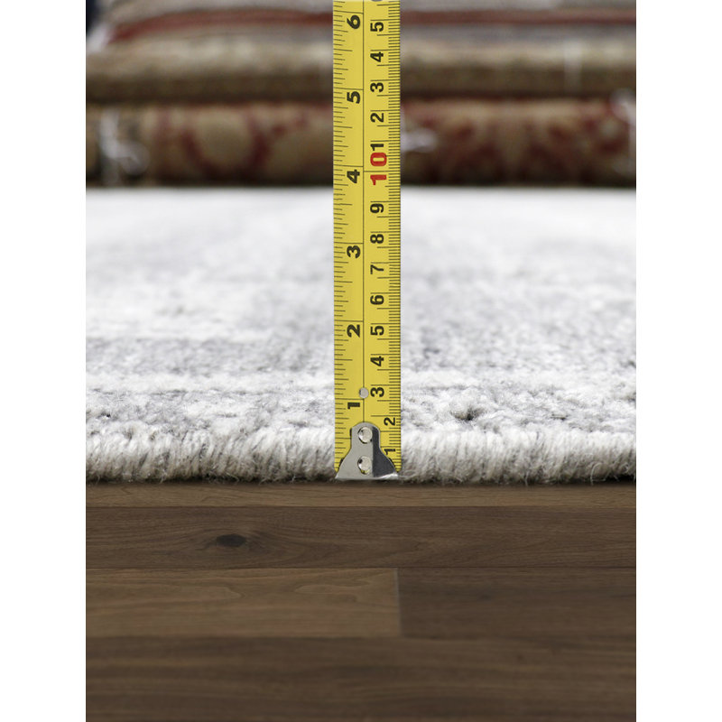 Adra Abstract Area Rug in Silver / Grey