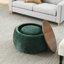 Repose-pieds rond avec rangement, fonction 2 en 1, table de bout avec repose-pieds, avec petit siège (25 po x 25 po x 14,7 po)-981797597
