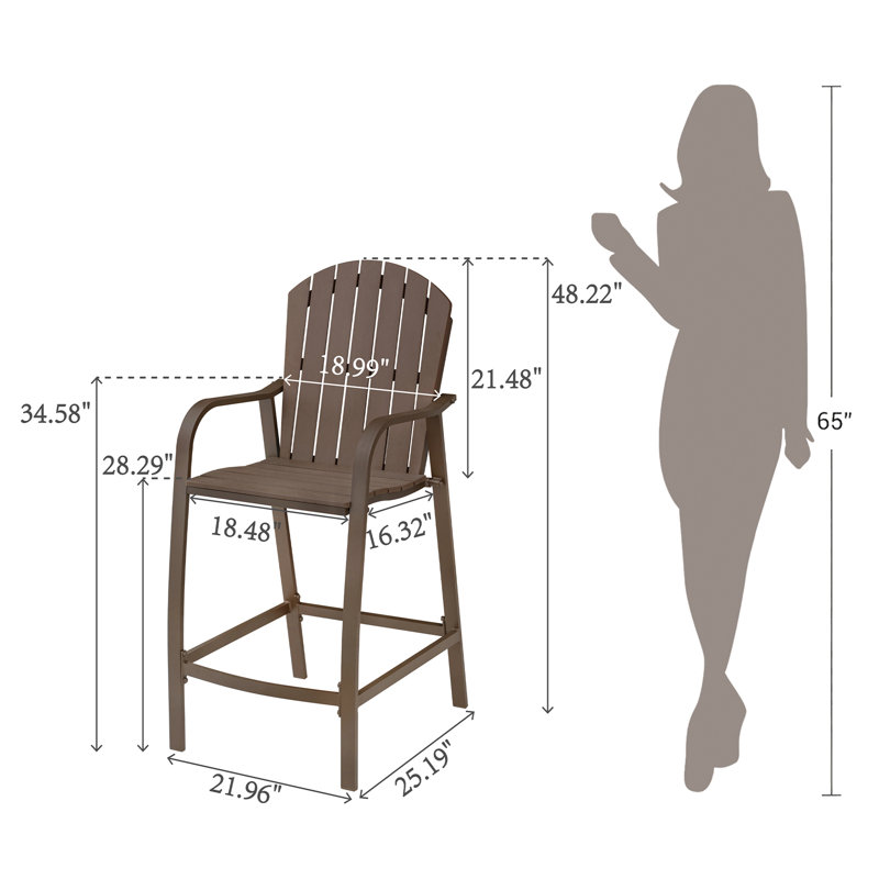 Tabouret de bar d'extérieur 48 po Koua
