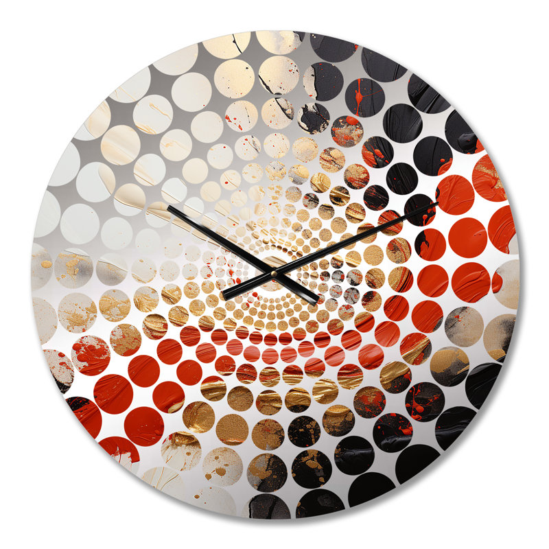 Tyberius - Abstract Painting Wall Clock, Small