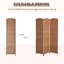 Paravent 3 panneaux Natural Weave. Écran d'intimité élégant avec artistique. Parfait pour les petits espaces. Charnière pratique et pliante portative dotée d'une armature de 6 pi de hauteur. A. Panneaux pliables. Idéal