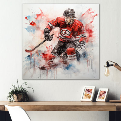 Red Us Hockey Ice Chronicles - Sport Hockey Wall Art