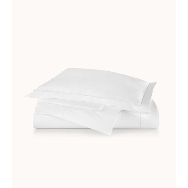 Boutique 100% Cotton Percale Duvet Cover, White/Platinum, King Duvet
