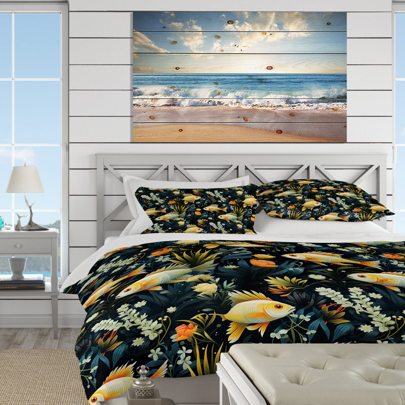 Ensemble de housse de couette Ocean Odyssey, Housse de couette pour très grand lit et 2 très