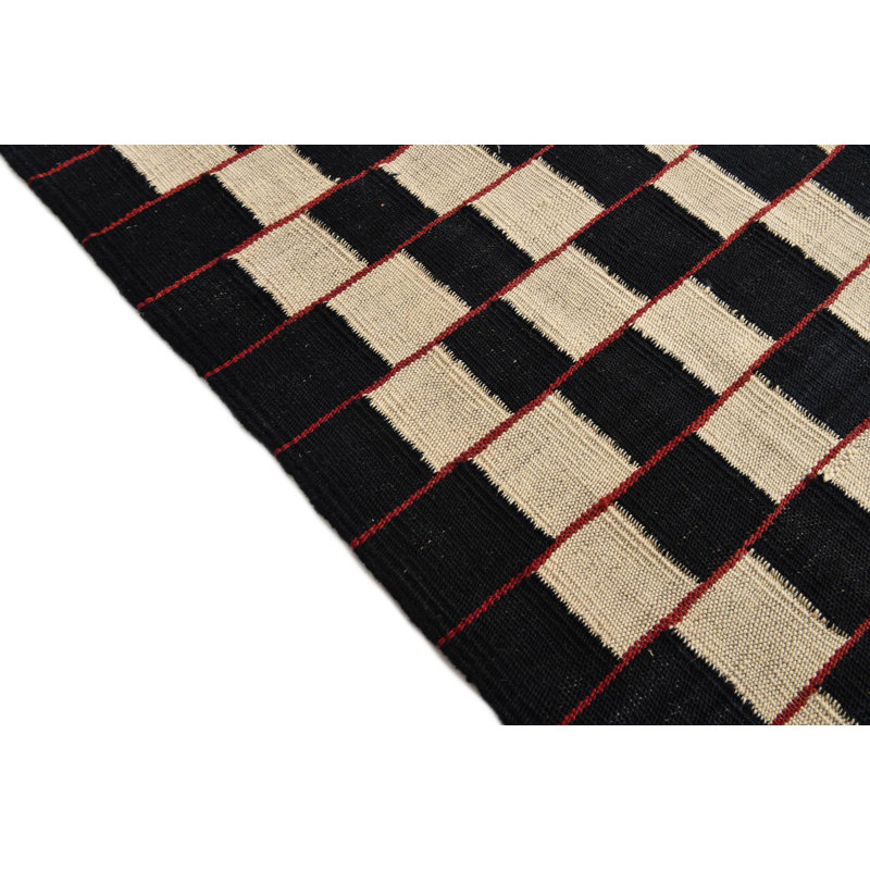 Tapis noir et blanc Jessen