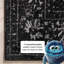  Tapis noir à motif floral rétro Zazzle Argos-69154190