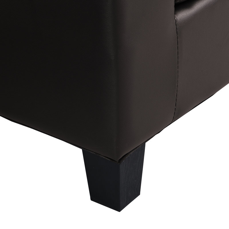 Canapé modulaire avec méridienne, porte-gobelet pour 4 sièges, salon brun 4, porte-méridienne, chocolat profond, Marron foncé