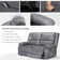 53.1'' Faux Leather Reclining Loveseat with Massage&Heat Function