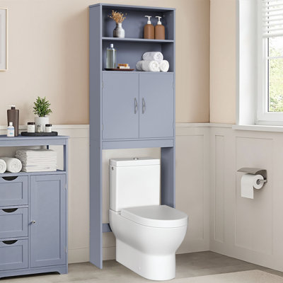 Armoire de rangement autoportante au-dessus de la toilette H 77 po Keedyn
