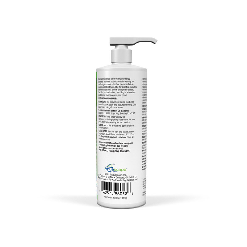 Maintain for Ponds Algues Control, 16 oz / 473 ml 