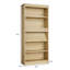 Bibliothèque cannelée 71 "avec support de présentation, bibliothèque en bois à 5 niveaux pour salon ou bureau-1719611598