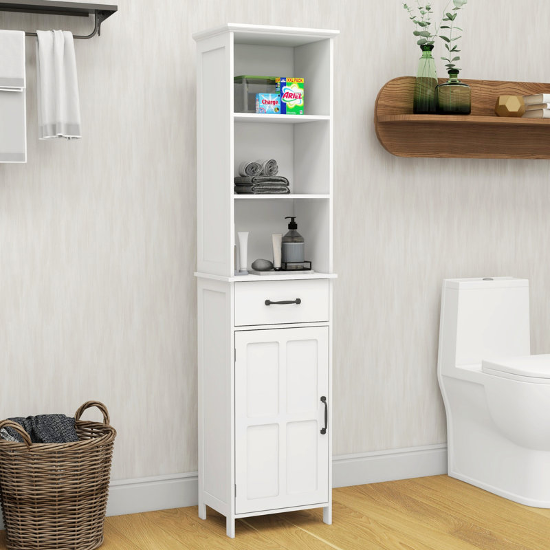 Armoire de rangement, armoire sur pied avec 1 porte et 1 tiroir, armoire de rangement décorative pour la maison