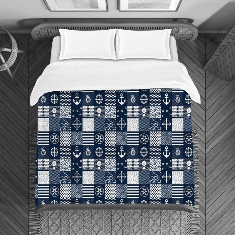 Nautical Patchwork Duvet Cover, King Duvet Cover