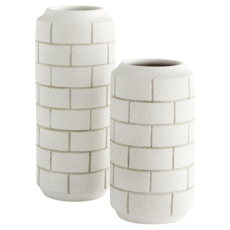 Mason Handmade Ceramic / Porcelain Table Vase, 15" H x 8" W x 8" D