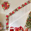 Guirlande de Noël 6 pi avec 20 lumières DEL, guirlande de Noël verte avec boules rouges, dorées et argentées