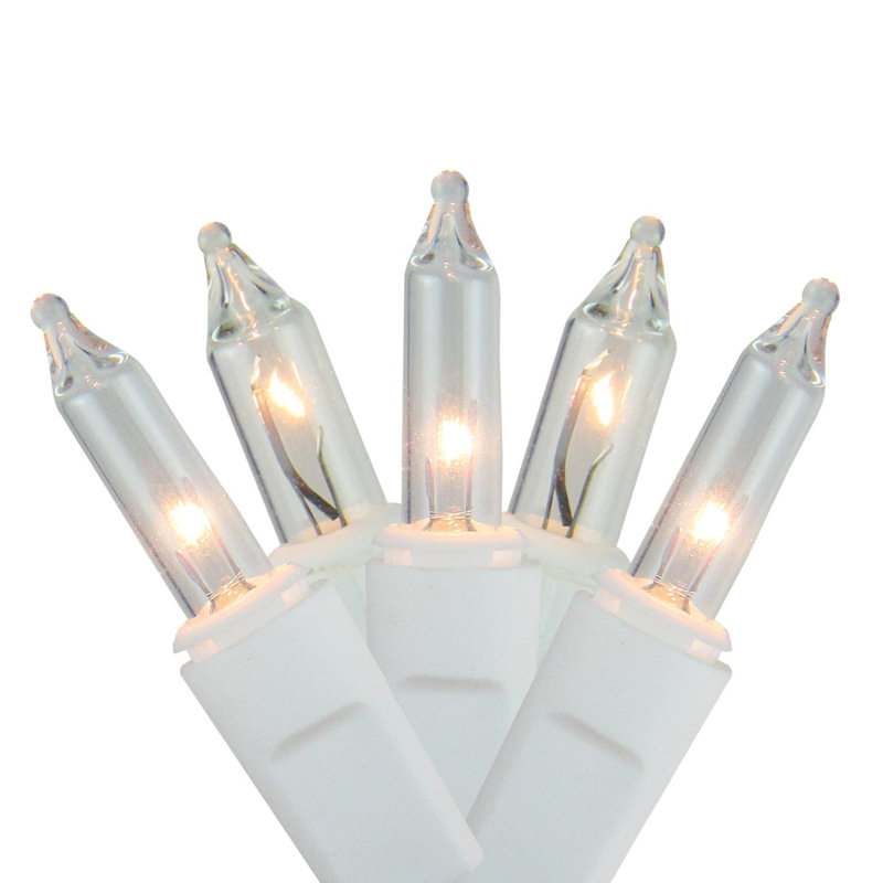 Mini lumières de Noël transparentes à glaçons scintillantes, 150