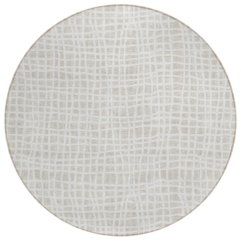  Tapis d'entrée / extérieur antidérapant Finck, Rond 8 pi