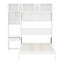 Lit escamotable avec bureau, armoire supérieure et tablettes de rangement, lit pliable peu encombrant-1190154442